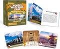 Menique Explore The World Memory Matching Game – 100 Cards (50 Pairs) with Famous Landmarks from 50 Countries – Includes Flag, Country & Place – Educational Geography Game + Informative Booklet