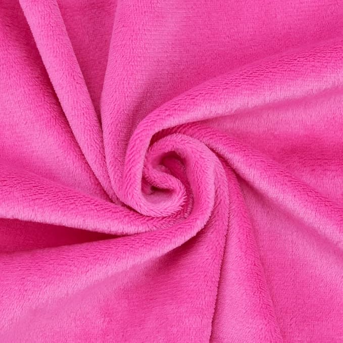kullaloo Plush Fabric | Solid Fuchsia Minky Fabric for Sewing | Super Soft Cuddle Material | 39.5x29.5 | Plushies, Baby Blankets, Pillows, Dog Beds, Cat Beds, Beanies, Baby Accessories, Apparel