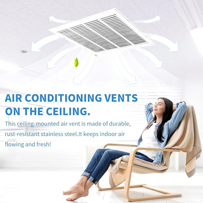 24x12 Return Air Grille [Duct Opening Size],Return Air Vent Cover for Wall Or Ceiling,Steel Return Air Filter Grilles Removable Face/Door for 1 Inch Filters (24"W x 12"H [Duct Opening])