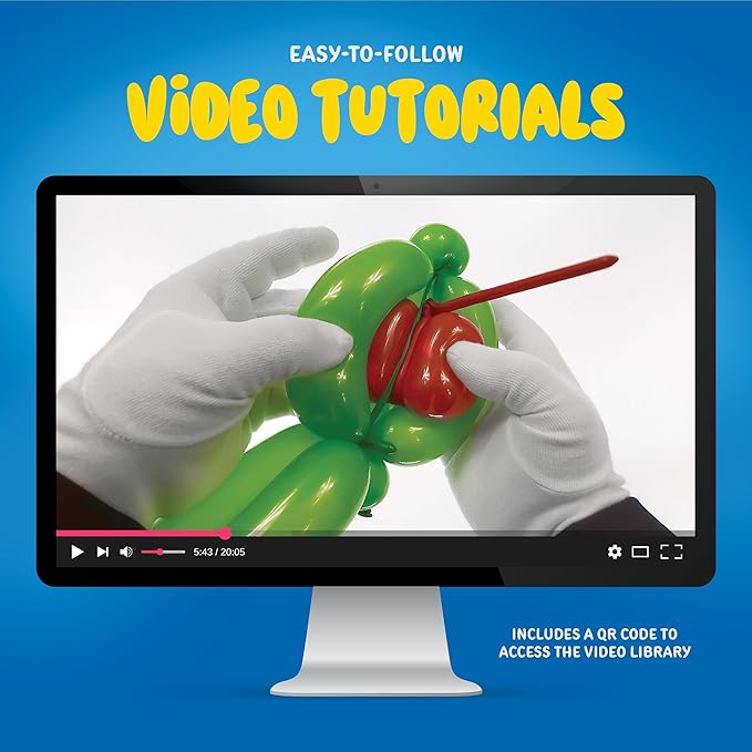 Balloon Animal Twisting Kit with Pump for Kids - Boy & Girl Christmas Gift - Birthday Gifts for Girls and Boys - Arts and Crafts for Kid Ages 8-12 - 6 7 8 9 10 11 12 Year Old - Animals Balloons