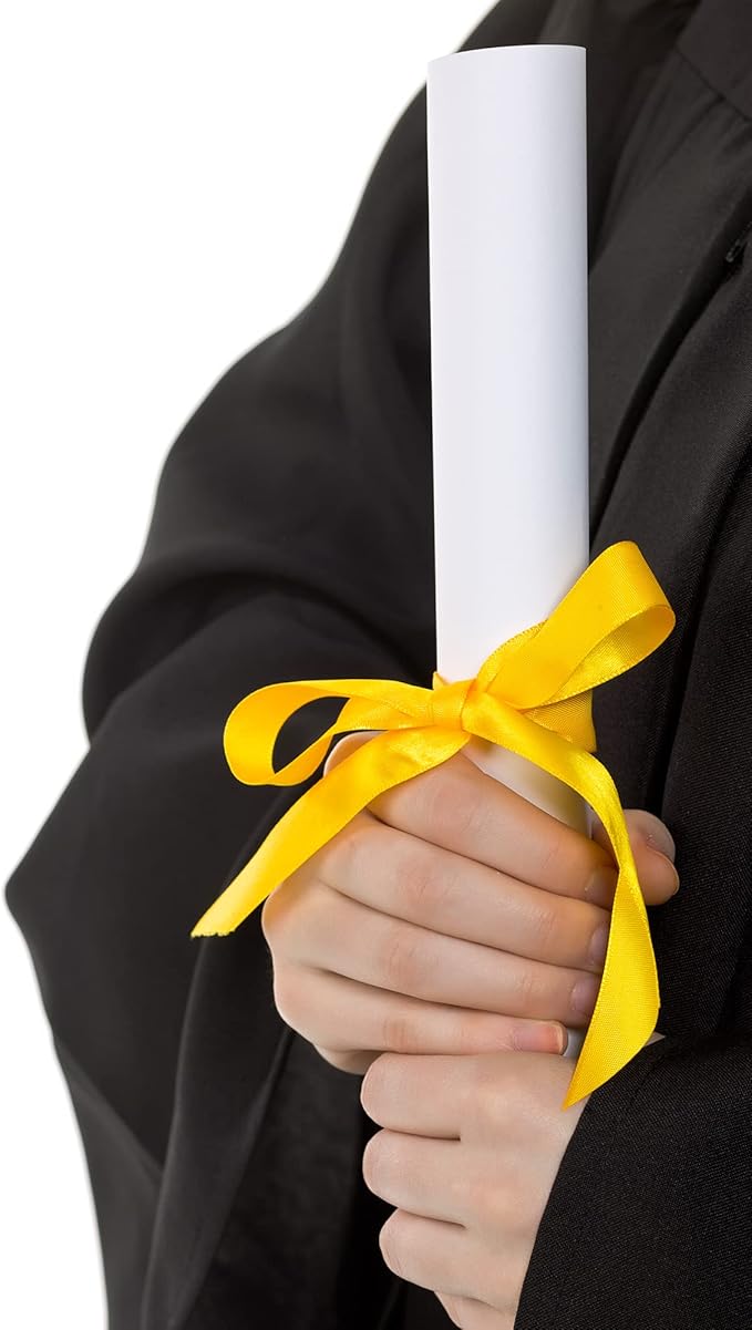 LIUYAXI Yellow Stain Ribbon, 1/2" X Continuous 50 Yards, Double Faced Fabric Ribbon Perfect for Gift Wrapping Wedding Christmas Birthday Floral Arrangement Craft