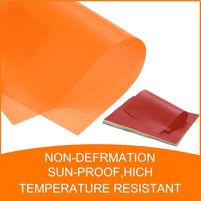 MECCANIXITY Colored Vellum Paper, 40 Sheet Orange Transparency 11.7 x 8.2 Printable Vellum Paper, Translucent Vellum Sheets for Printing Wedding Invitations, Ink Jet Laser Printer