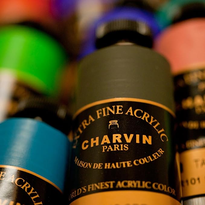 Charvin Extra Fine Professional Acrylic Paint - Charvin Warm Grey, 150ml Tube, Triple-Milled, Lightfast Pigments, Open Stock Artist Acrylic Paints in Nature-Inspired Hues
