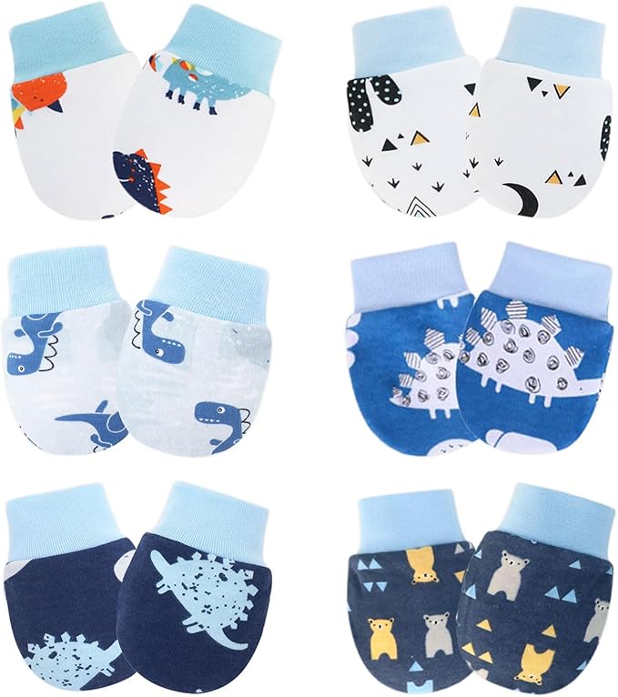 Baby Mittens No Scratch Mittens Infant Soft Gloves Mittens for 0-6 Months Boys Girls