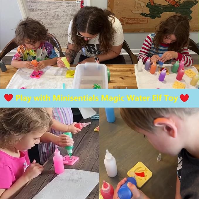 Magic Water Elf Toy Kit - Aqua Art Water Fairy Gel Kit for Kids - 10 Colors Magic Gel Water Pets - DIY Squishy Maker Set - Make Your Own Squishies Toy Crafts Party Favor for Boys & Girls Ages 6-12