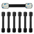 Original Cabinet Locks Baby Proofing (6 Pack Black) - Child Locks for Cabinets and Drawers - Door Locks for Kids Safety and Fridge Lock for Child Proofing