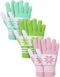 Patelai 3 Pairs Microfiber Plant Dusting Gloves Leaf Cleaning Gloves for Indoor Plants, Blinds, Furniture, House(Small,Snowflake Yellow, Pink, Blue, White)