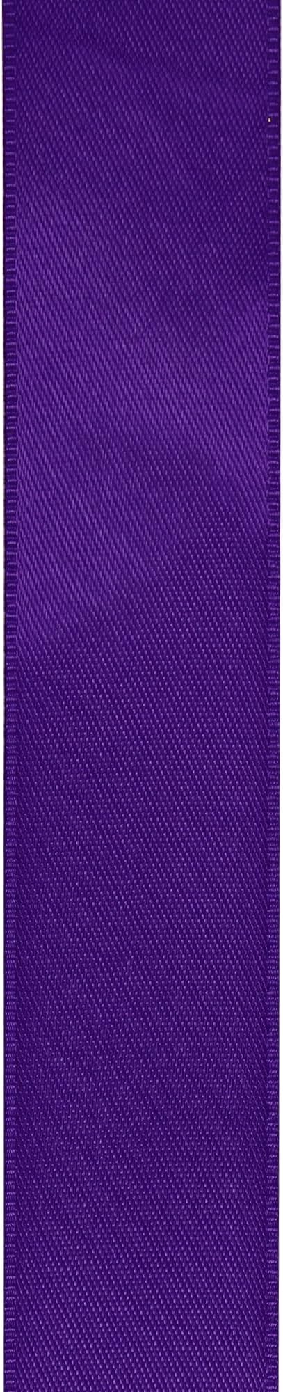LIUYAXI Purple Double Faced Satin Ribbon, 3/8" X Continuous 100 Yards, Ribbons Perfect for Gift Wrapping Bows Bouquet Wedding Decor DIY Craft and More