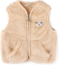 Baby Boys Girls Fleece Vest Zip Up Cute Bear Jackets Fuzzy Fall Winter Warm Clothes Newborn Outwear for Toddler Infant