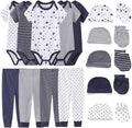 Kiddiezoom Unisex Baby Layette Essentials Giftset Clothing Set 19-Piece For Newborn Baby