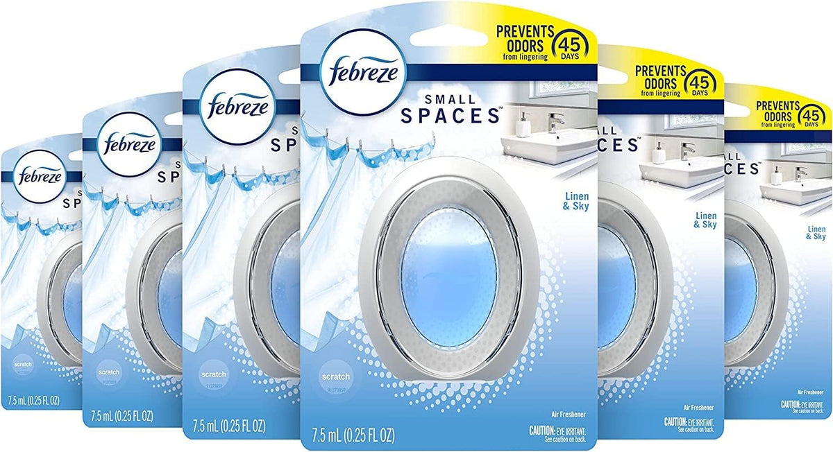Febreze Small Spaces Air Freshener - Linen & Sky (Pack of 6) 6