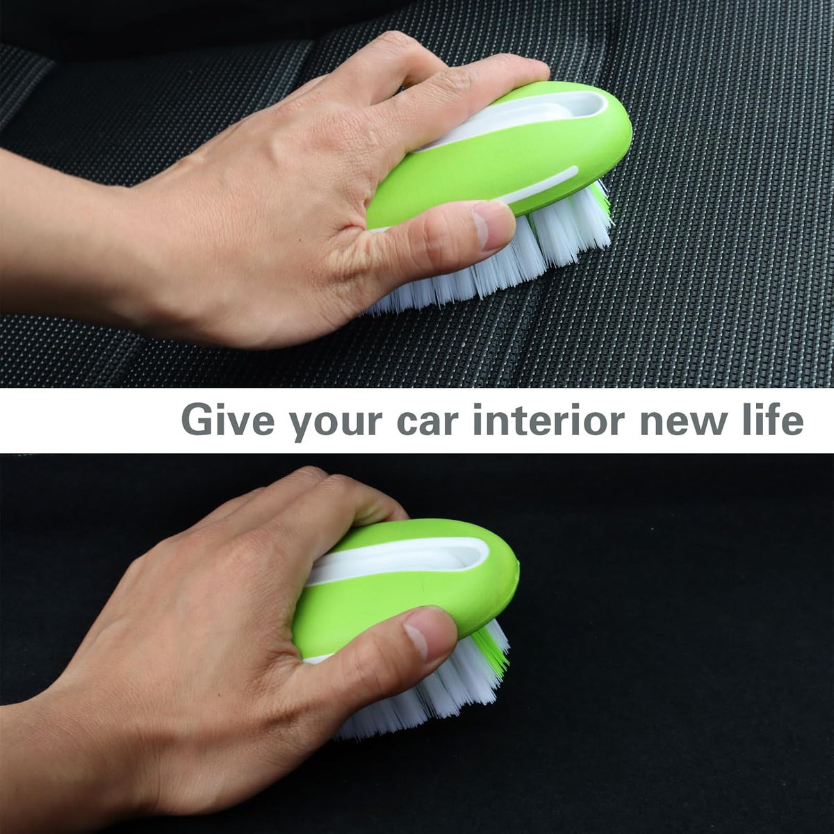 Carpet and Interior Cleaning Brushes, car Cleaning Brushes, Carpet Washing Brushes, Hard Bristle Detail Brushes, car and Home Interior Leather Brushes (Green)