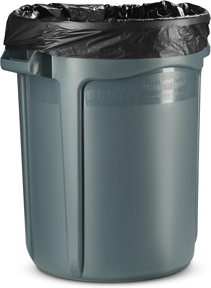 55-60 Gallon Trash Bags Heavy Duty - Bulk 150 Pack Large Garbage Bags - Big Black Commercial Trash Can Liners - Made In USA