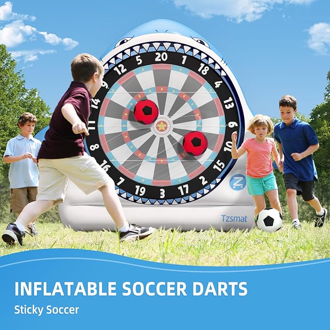 Inflatable Game Outdoor Giant Dartboard for Soccer Large Carnival Games Giant Outdoor Game-Fun Sports Games for Kids Adults, Backyard, Garden, Party, Summer Outdoor Play