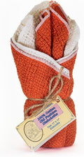 Old Fashion 100% Cotton Dishcloths - Set of 4 Mixed Colors - 2 Pumpkin Spice/2 Natural -11" x 11"