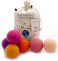 Friendsheep Wool Dryer Balls, Organic Reusable Fabric Softener Alternative for Laundry, Handmade, Fair Trade, Hypoallergenic, Eco-Friendly, Plastic-Free (6 Pack XL - Tropical Sunset)