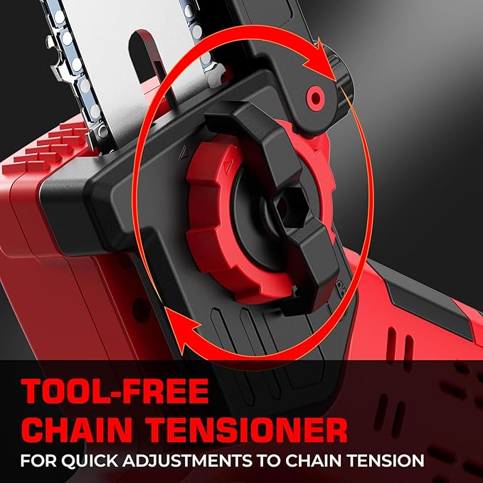 Mini Chainsaw for Milwaukee M18 Battery, Auto-Oiler, 8-Inch and 6-Inch 2-IN-1 Brushless Cordless Pruning Chainsaw, Battery Powered Mini Chainsaw for Wood Cutting, Tree Trimming (only tool)
