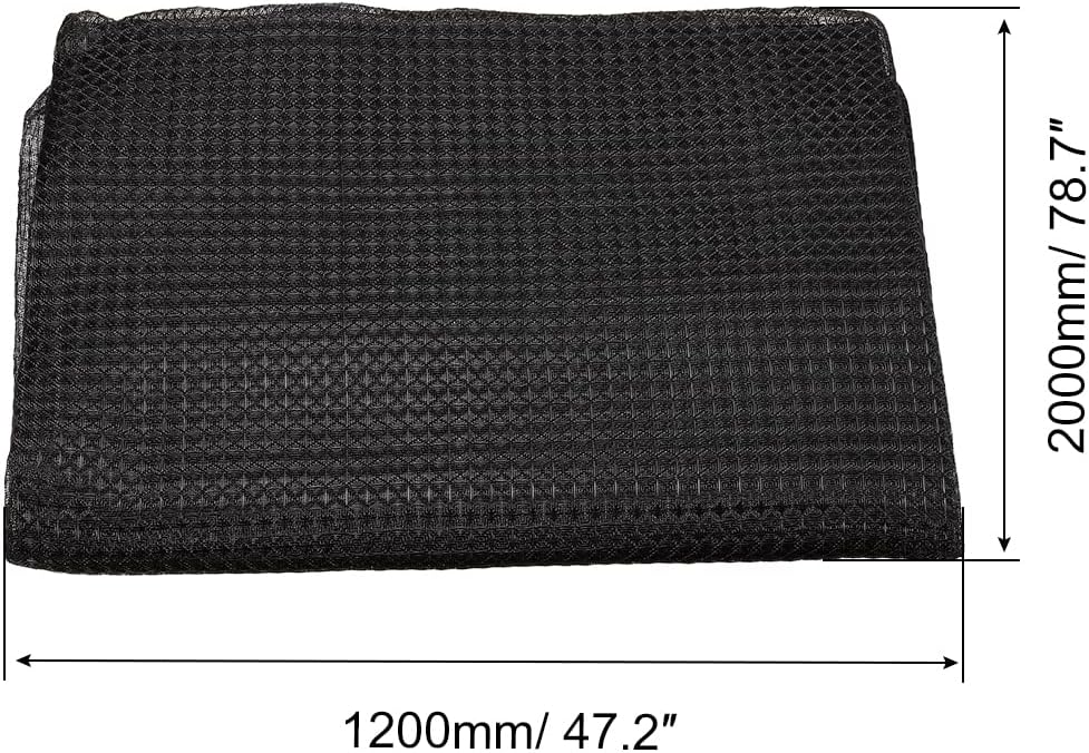 PATIKIL 47.2" x 78.7" Air Conditioner Air Filter Material, Plastic Dustproof Filtering Mesh Screen Replacement for Air Conditioning, Black