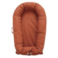 Deluxe Infant Lounger, Baby Nest Cover for Baby Girls & Boys, Newborn Essentials for Baby 0-12 Months, 100% Cotton (Gingerbread)