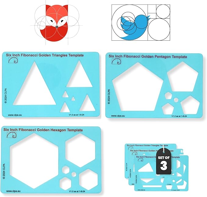 Fibonacci Drawing Templates - Full Set