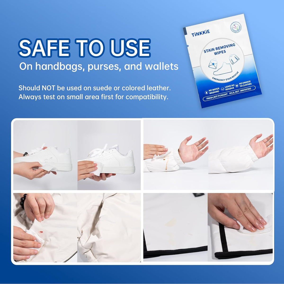 200-Pack Stain Remover Wipes, Portable Clothing Stain Remover Wipes, Instant Stain Remover and Individually Wrapped, Stain Removers for Clothes, Shoes And Surface cleaning of headphones