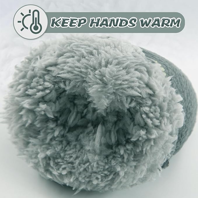 BAVST Baby Toddler Winter Mittens Girls Warm Fleece Lined Gloves Kids Sherpa Lined Mittens for Boys
