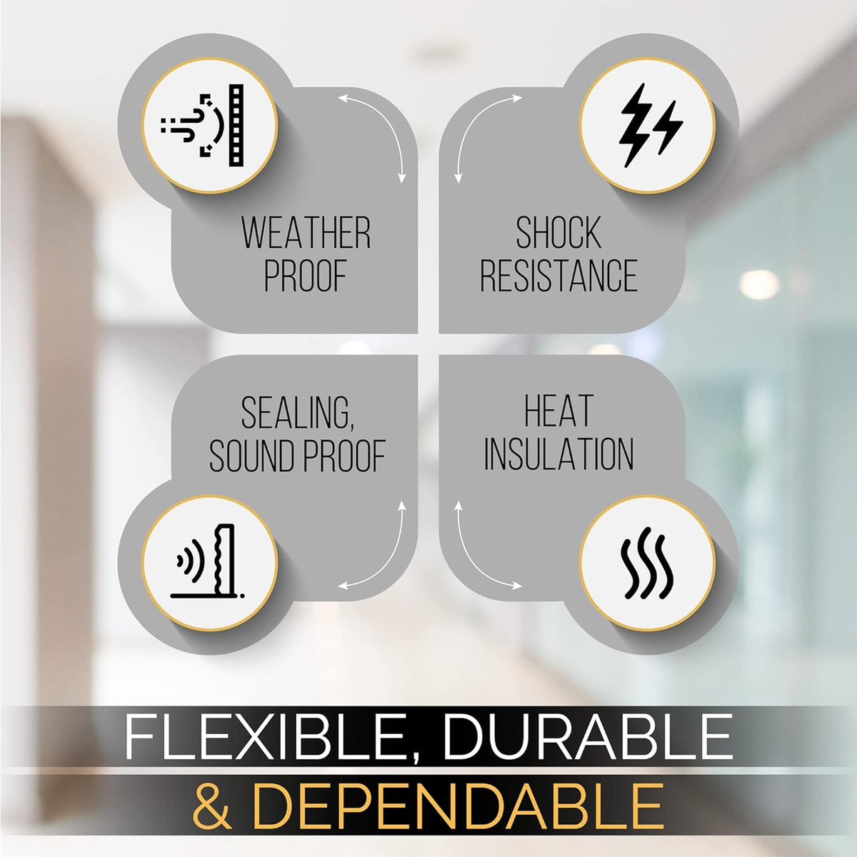 High Density Foam Weather Stripping Door Seal Strip Insulation Tape Roll for Insulating Door Frame, Window, Air Conditioner | Self Adhesive Sealing Weatherstrip (4 in x 1/4 in x 10 Ft, Black)