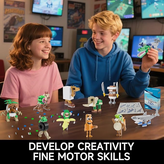 MJDDJA Italian Brainrot Action Figure Building Kit, Brainrot Toys, Creative STEM Construction Blocks, Collectible Desk Decor Gift for Adults & Teens 14+(TRIPPI TRIPPI)