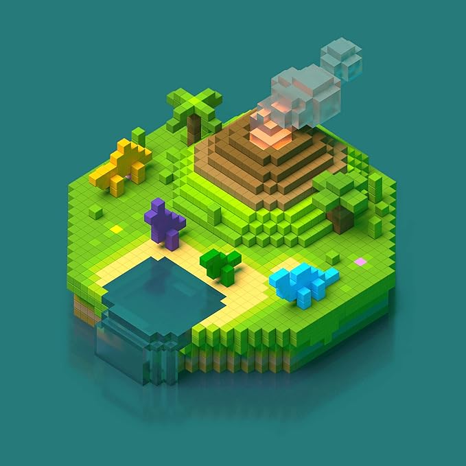 PIXIO Mini Dinos - Magnetic Blocks Building Toys in Pixel Art Style - Dinosaur Toys - Arts and Crafts Kids Toys - Building Blocks - Learning Toys - Mini Dinosaur Figures - 88 pcs