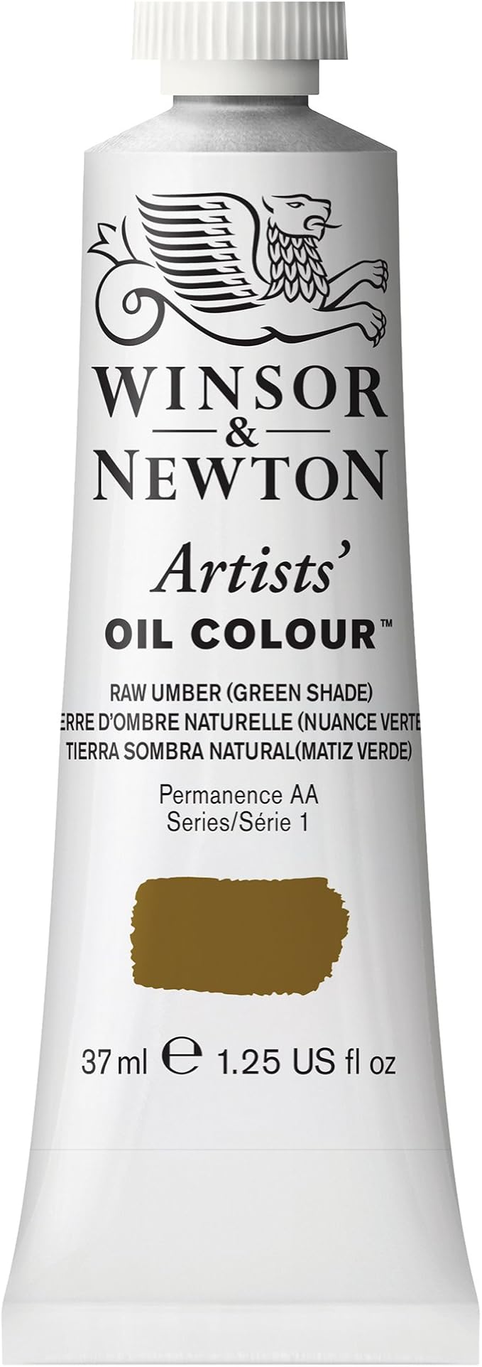 Winsor & Newton Artists' Oil Color, 37ml (1.25 oz) Tube, Raw Umber (Green Shade)