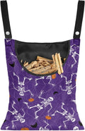 Gothic Skull Summer Clothes Pin Bag Clothespin Bags Holder Clothespin Holder 14.5 x 12 Inch Clothespin Bag for Clothesline Outdoor Outside Laundry Room Reusable Clothespin Holder