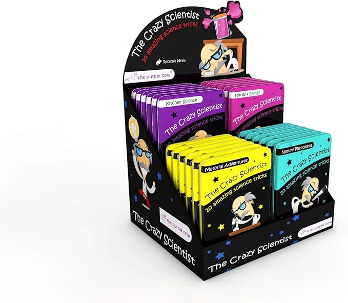 The Purple Cow The Crazy Scientist Tricks Card Set, Kitchen Science, Educational Games for Young Kids 6 Years and Older, Instructions Inside – Amazing STEM Learning
