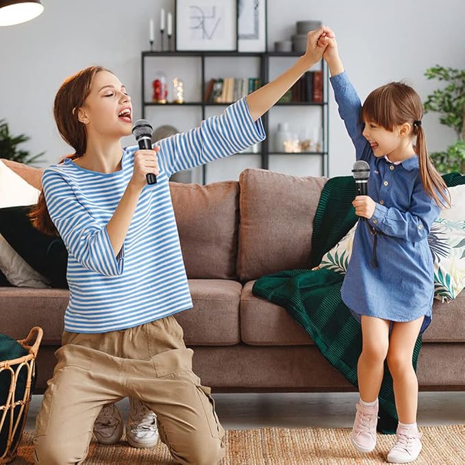 LOGOFUN 3 Pcs Toy Microphone for Kids Plastic Microphone Prop Fake Pretend Mics for Karaoke Fun Costume Prop