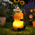 Garden Gnome Statue Highland Cow Gift,Yard Patio Balcony Outdoor Decor Solar Light Figurine, Christmas, Housewarming Gift,Idea Gift for Mom, Neighbor,Gnome Lover