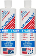 INCREDIBLE! Stain Remover - Instant Spot Remover For New and Old Stains - Blood, Red Wine, Coffee, Urine, Cosmetics, Pet Stains and Odor Eliminator - Carpets, Mattress, Laundry, 16.oz (2 Pack)