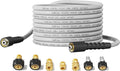 Giraffe Tools Pressure Washer Hose 50FT X 1/4", 3200 PSI Pressure Washing Hose, Kink Resistant, Heavy Duty Power Washer Hose, M22 to 3/8" Quick Connect Couplers for Replacement, 7 Accessories