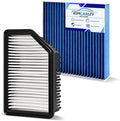 1pc Cabin & 1pc Engine Air Filter Kit Accessories for Kia Soul 2014 2015 2016 2017 2018 2019 L4 1.6L 2.0L Activated Carbon Automotive Engine Cabin Air Filter Replacement for CF12002 CA11206