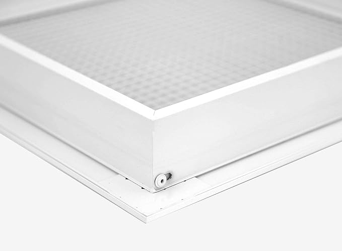HVAC Premium 12" x 20" Cube Core Eggcrate Return Air Filter Grille for 1" Filter - Aluminum - White [Outer Dimensions: 14.5" x 22.5"]