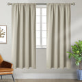 BGment Rod Pocket Blackout Curtains for Bedroom - Thermal Insulated Room Darkening Curtain for Living Room, Light Camel, 42 x 72 Inch, 2 Panels
