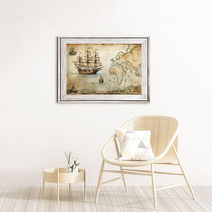 1000 Pieces of Adult Wooden Puzzle - Timeless World Map Scene for Jigsaw Enthusiasts & Decor,Perfect for Adults & Home Decor,Piece Fit Together Perfectly,Gifts Fro Friends and Family