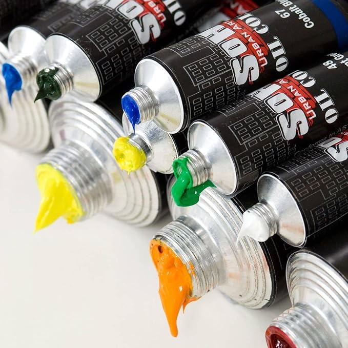 Soho Urban Artist Oil Paint - Ivory Black, 170 ml Tube - Best Valued Oil Colors for Painting, Excellent Pigment Load