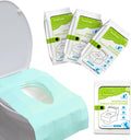 TenFans Toilet Seat Covers Disposable - 30 Count Individually Travel Pack - Sticker Free Faster Use - Waterproof XL Covers for Adults and Kids - Travel Accessories Public Restrooms, Camping, Airplane