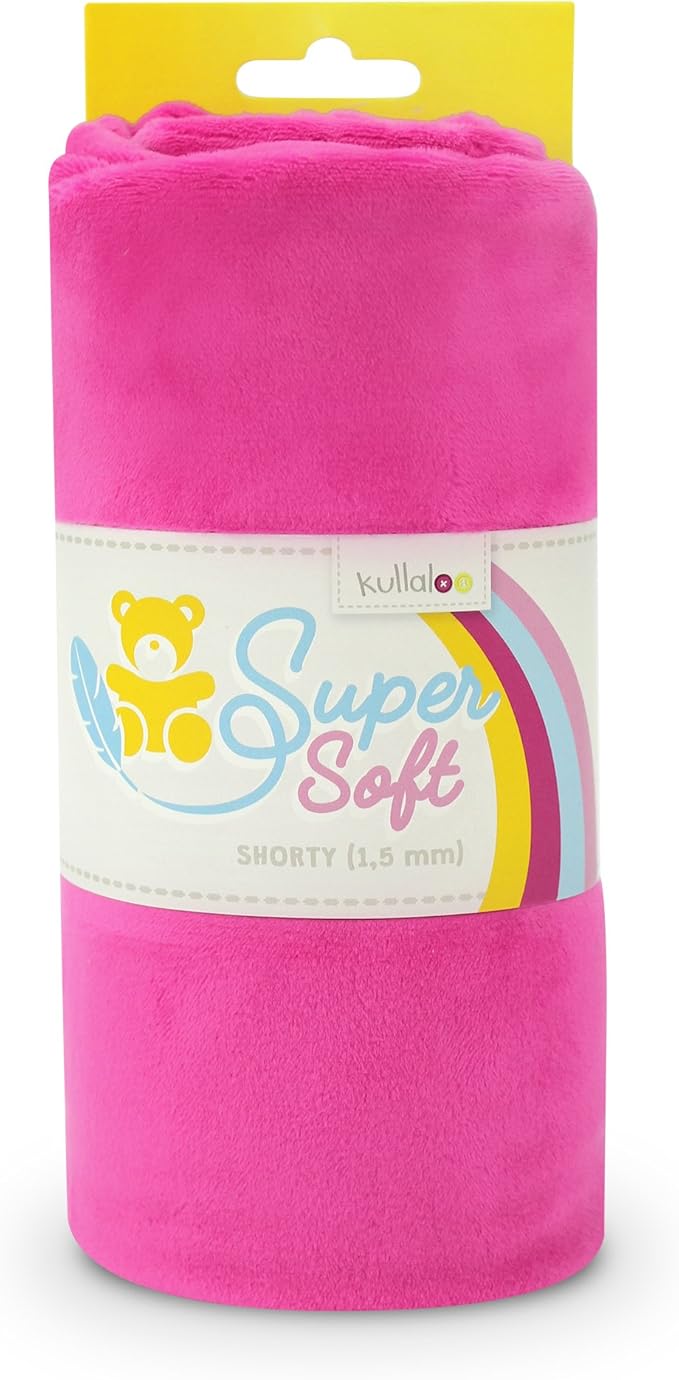kullaloo Plush Fabric | Solid Fuchsia Minky Fabric for Sewing | Super Soft Cuddle Material | 39.5x29.5 | Plushies, Baby Blankets, Pillows, Dog Beds, Cat Beds, Beanies, Baby Accessories, Apparel