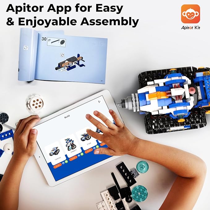 STEM Robot Toy 6-in-1 Robot Building Kit for Boys Age 8-12, APP Remote Control STEM Coding Toys, Educational Robotics Gifts for Boys Girls Kids Ages 7 8 9 10 11 12 (480 Pieces)