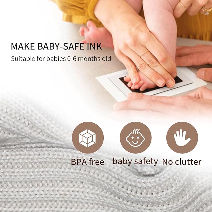 4 Pack Inkless Baby Hand and Footprint Kit – Mess Free Clean Touch Ink Pad for Baby Handprints & Footprints, Newborn Keepsake, Safe Pet Paw Print Ink Pad, No Mess Baby Footprint Kit