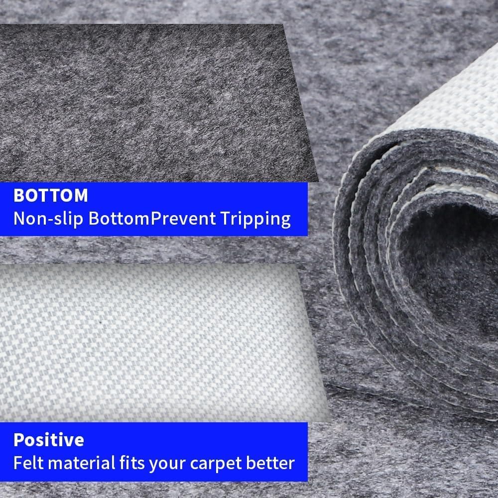 100% Waterproof Non-Slip Rug Pad 2x6 for Large Area Rugs Durable Felt Floor Protection pad for All Floors, Suitable for Cutting. Rug Pads Keep Rugs in Place and Provide Cushioning