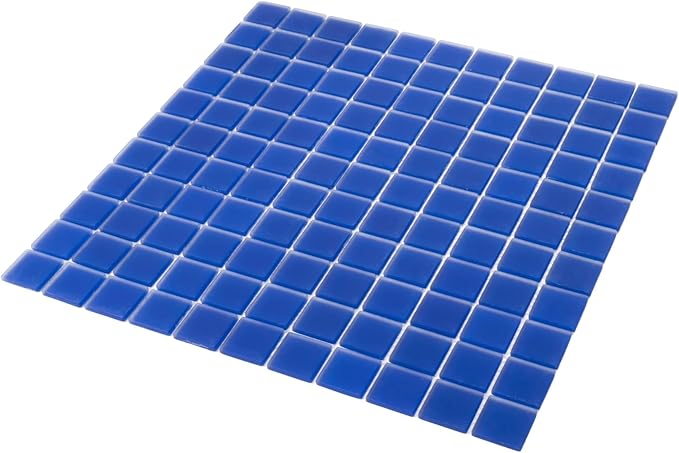 Glass 1x1 Mosaic 0.97 sq ft/Piece Pack of 1,Penny Round Glass Mosaic Tile 1"x1" Aqua –Glossy Waterproof Mesh Backed Wall Tile – NOT Peel and Stick – Kitchen Backsplash Bathroom Shower Pool Spa Accent
