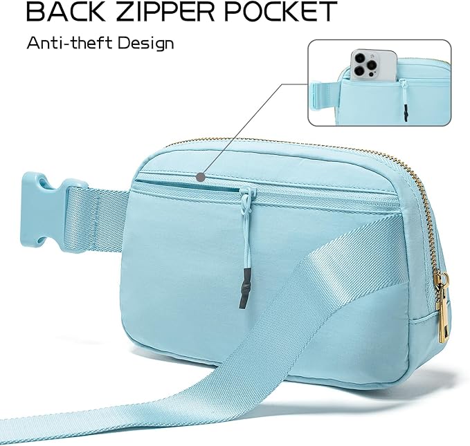 Gitus Gifts for 8 9 10 11 12 Year Old Girls Belt Bag Fanny Pack Crossbody Bags with Initial Letter Patch Cute Stuff Birthday Gifts for Teen Girls Women Personalized Trend Stuff (Icing Blue-H)