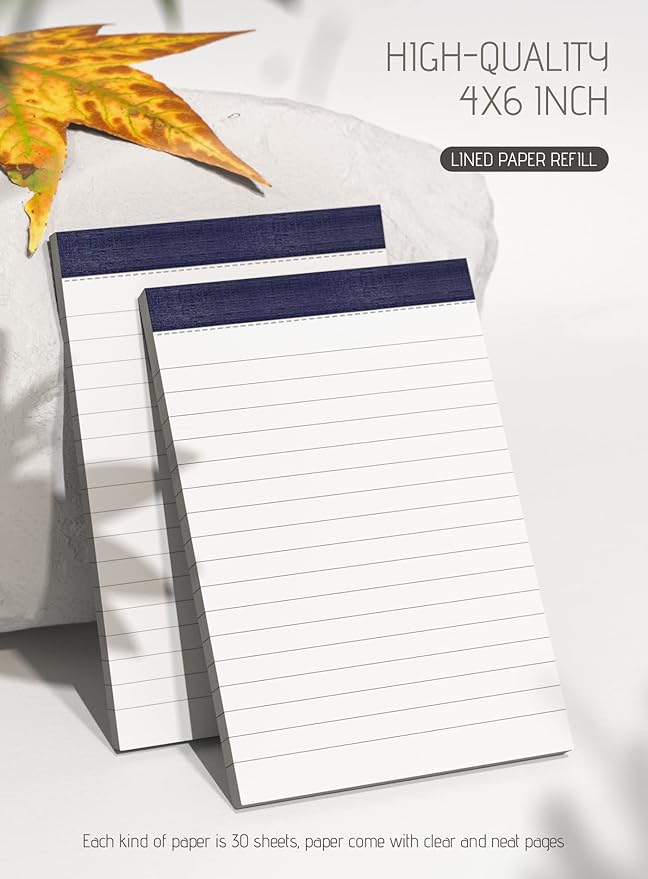 Notepads 4x6 Inch Grocery List Pads 8 Pack Shopping List Pad Small Note Pads for Office Supplies Lined Paper To Do List Notepad of Work Memo Pad for Checklist Organizer Writing Pads of Paper 30 Sheets