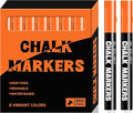 SILENART Chalk Markers - Vibrant 8 Pack - Dry Erase Markers Pen - Liquid Chalk Markers for Blackboard Chalk Board Windows Glass Acrylic Calendar Board - Erasable Chalk Marker (Orange)
